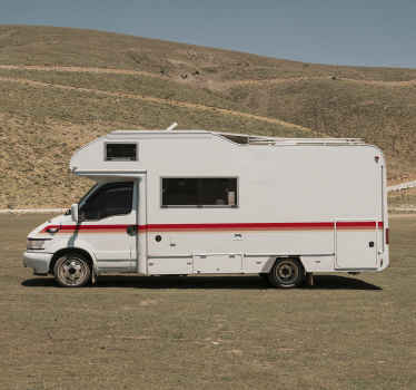 Aufkleber Camping Van Bunte Streifen