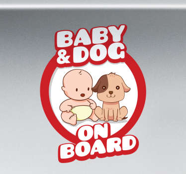 Autoaufkleber Baby & Dog on Board