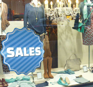 Blaues Etikett Aufkleber