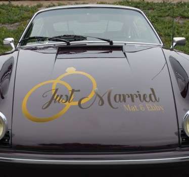 Hochzeitsaufkleber Just Married