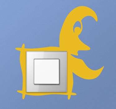 Lichtschalteraufkleber Mond