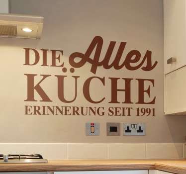 Persönlicher Küchen Sticker