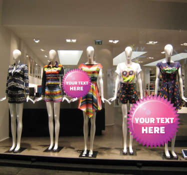 Pinke Kreise mit Zacken Aufkleber