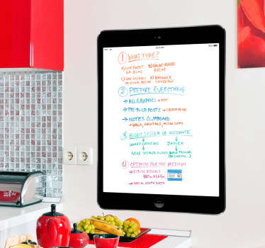 Schwarze iPad Whiteboard Folie