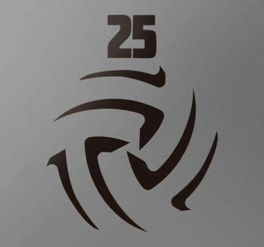 Sticker Volleyball Rückennummer