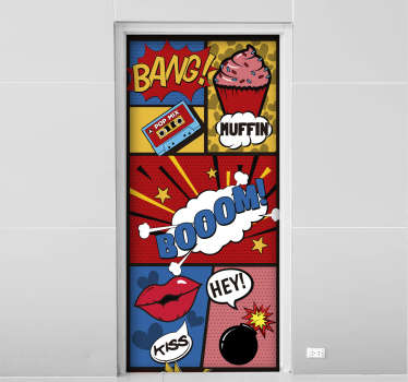 Türaufkleber Comic Pop Art Tür
