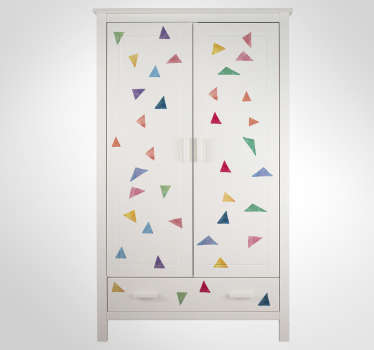 Türaufkleber Dreiecke Geometrisch