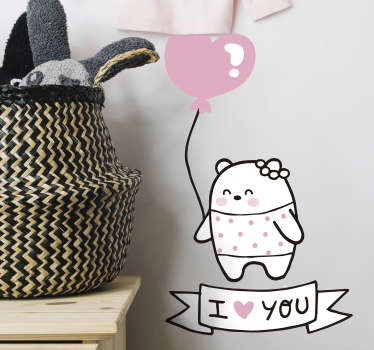 verschiedene Aufkleber Herz Teddybär Bär Verliebt