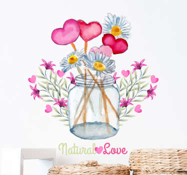 Wandtattoo Blumen natural love