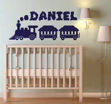 Wandtattoo Eisenbahn Name