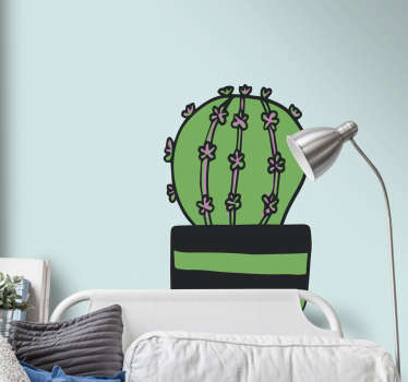 Wandtattoo Jugendzimmer Kaktus Zeichnung