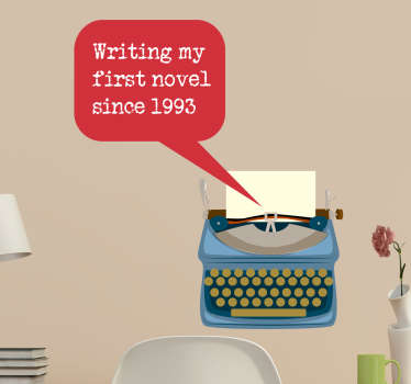 Wandtattoo Schreibmaschine