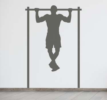 Wandtattoo Sportler Klimmzüge