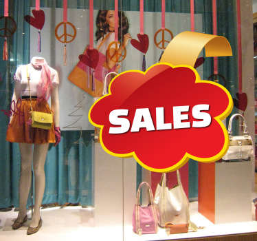 Wolke Text Aufkleber