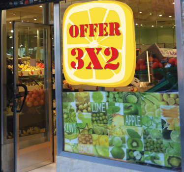 Zitrone Angebot Aufkleber