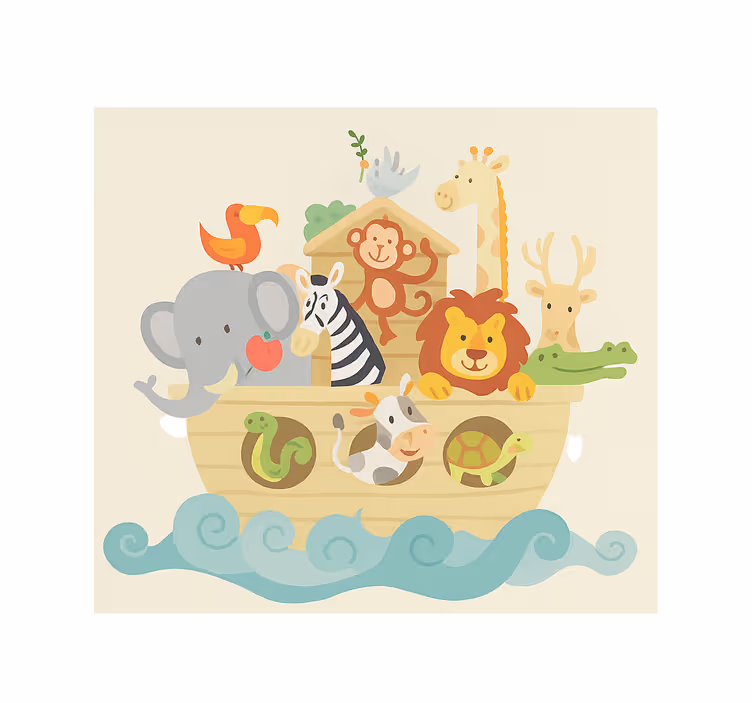 Rollo fenster kinderzimmer im noahs arche design - TenStickers