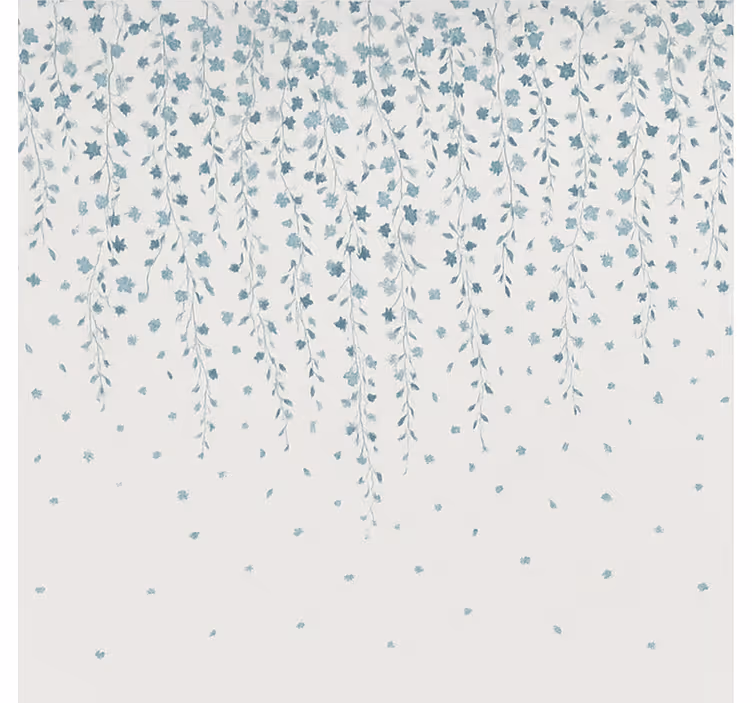 Rollo Fenster Badezimmer blaue blumen wasserfall - TenStickers