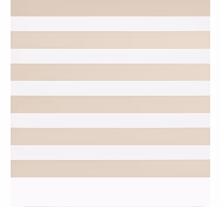 Rollo Fenster klassisch creme und weiß horizontal - TenStickers