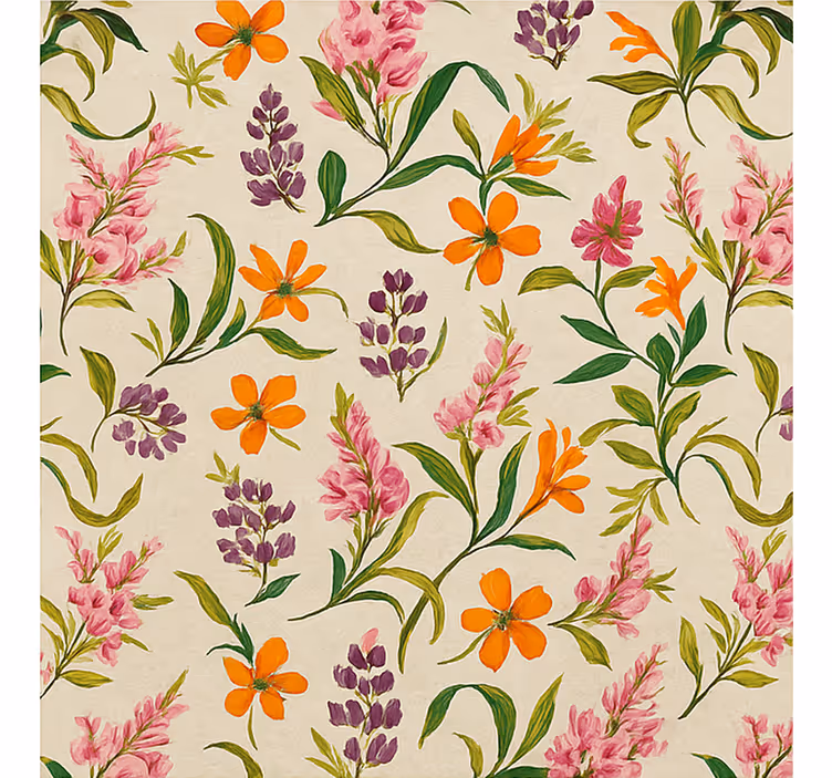 Rollo Wohnzimmer üppiges blumenmuster - TenStickers
