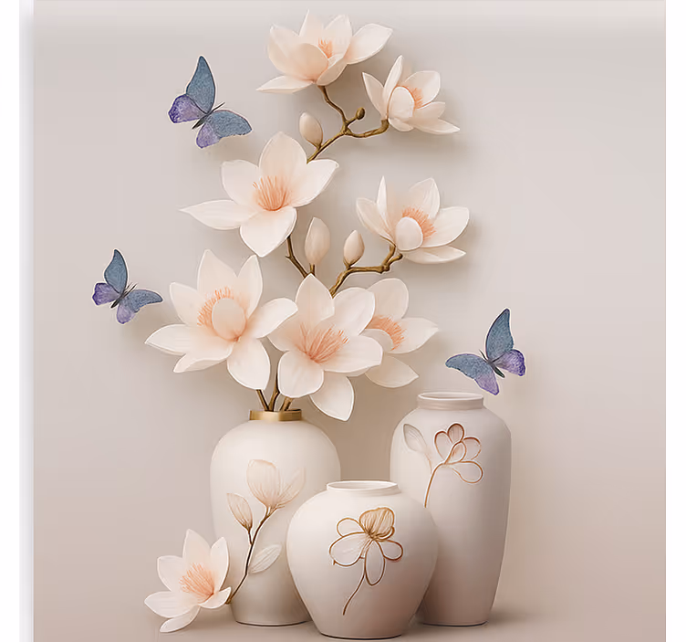 Rollo Wohnzimmer 3d-blumenkunst - TenStickers