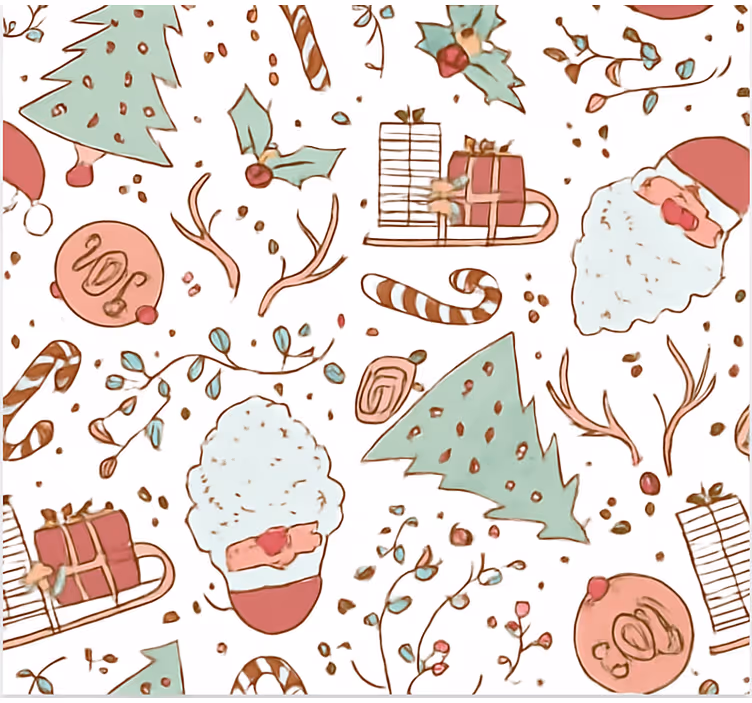 Rollo Wohnzimmer skandinavisches weihnachtsmuster - TenStickers