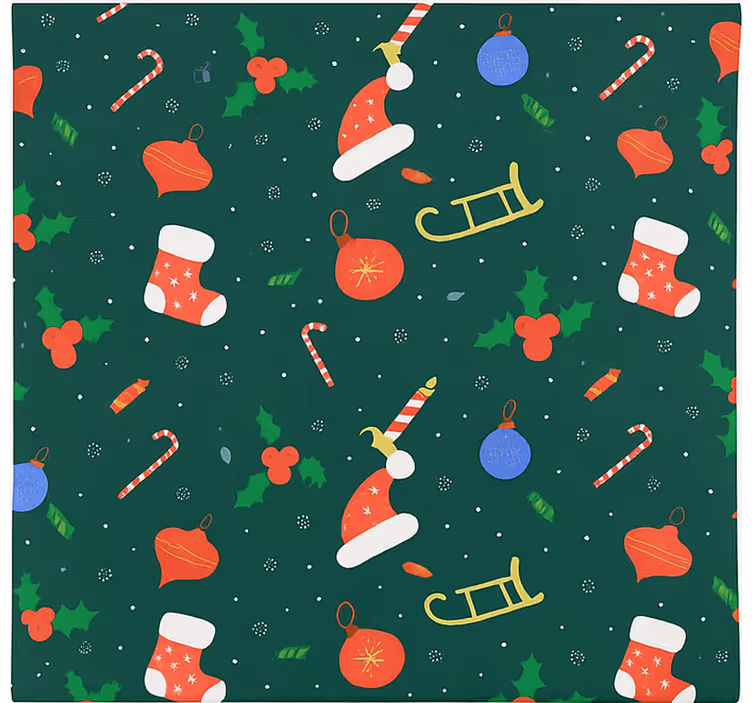 Rollo Wohnzimmer weihnachtsmann-lebkuchenmuster - TenStickers