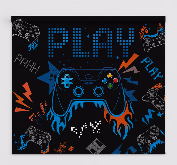 Rollo Fenster Gamer retro-punk-spielkonsole - TenStickers