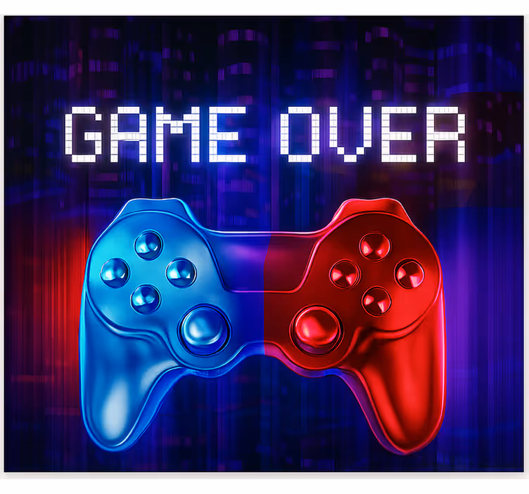 Rollo Fenster Gamer neon-kaskadenspiel vorbei - TenStickers