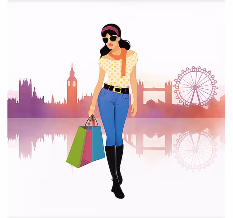 Rollo Fenster Jugenzimmer londoner stadtmädchen - TenStickers