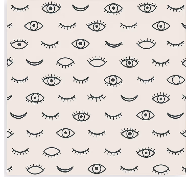Rollo Fenster Jugenzimmer wimpern-augen-muster - TenStickers