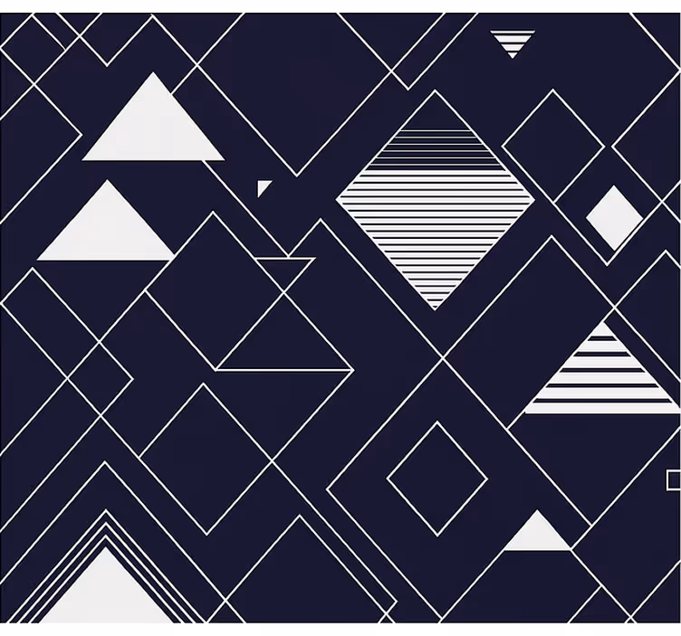 Rollo Fenster Jugenzimmer marine geometrie - TenStickers
