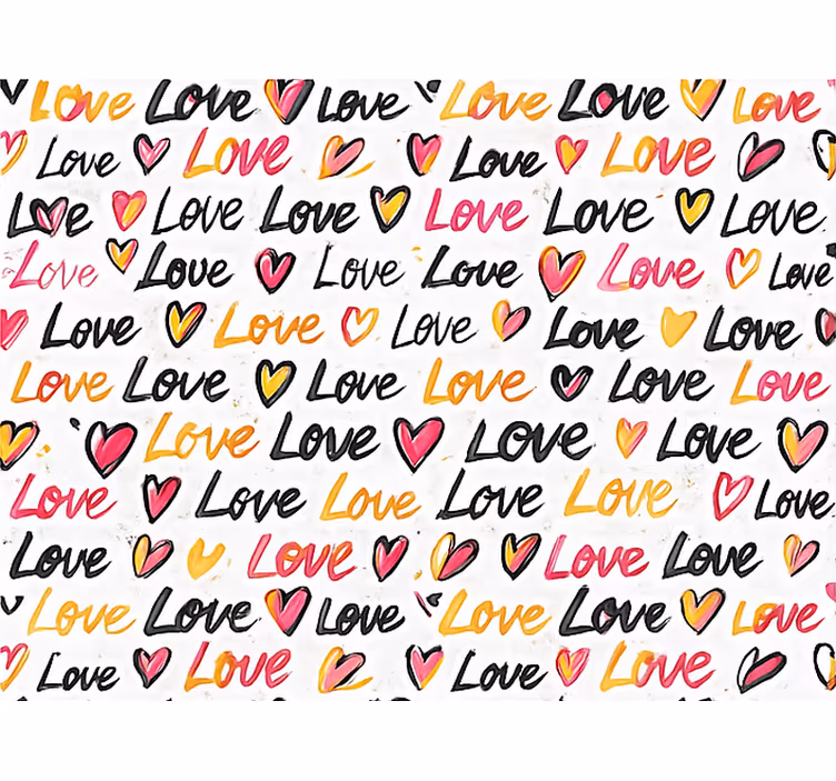 Rollo Fenster Jugenzimmer text „liebe, liebe, liebe“ - TenStickers