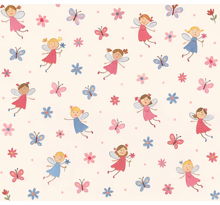Rollo Fenster Jugenzimmer glückliche kleine feen - TenStickers
