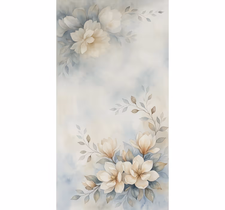 Rollo Fenster Jugenzimmer aquarell gracy blumen - TenStickers
