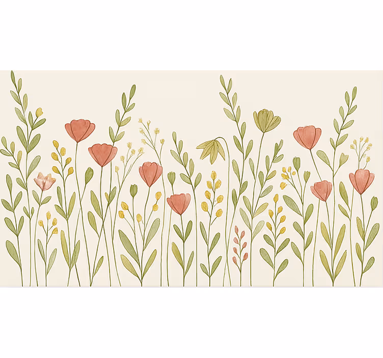 Rollo Fenster Esszimmer mohnblumenfeld - TenStickers
