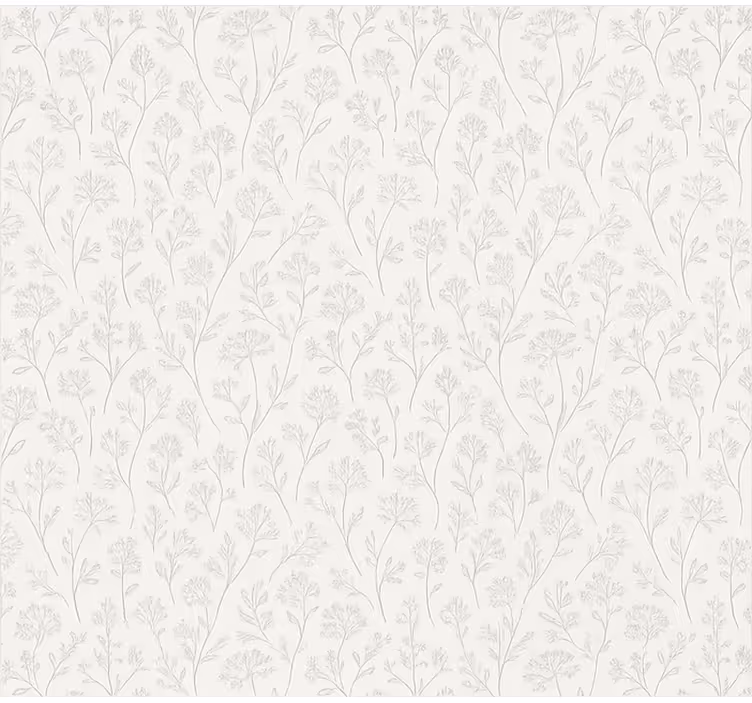 Rollo esszimmer dünne graue blumenkunst - TenStickers