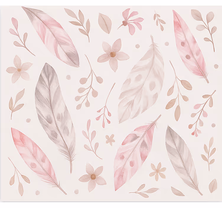 Rollo Fenster Jugenzimmer federn rosa - TenStickers