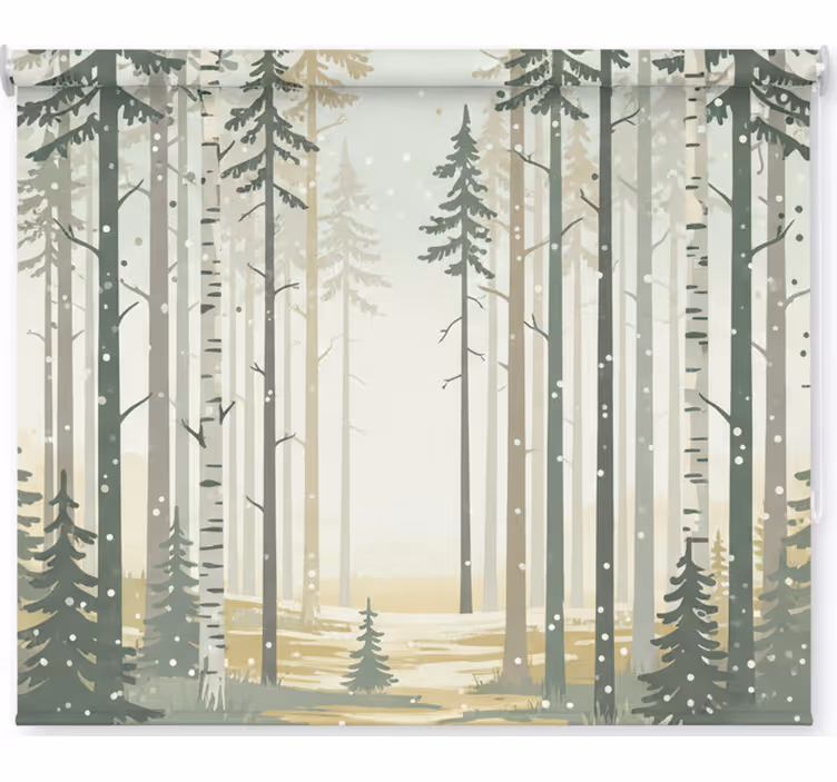 Rollo fenster skandinavisch beruhigender wald - TenStickers