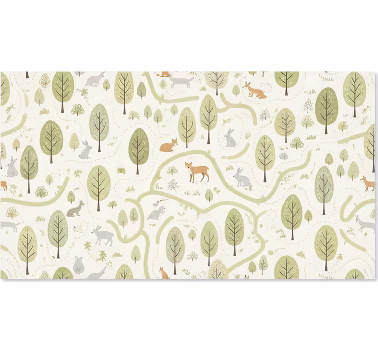 Rollo fenster skandinavisch mit abstrakten waldmotiven - TenStickers