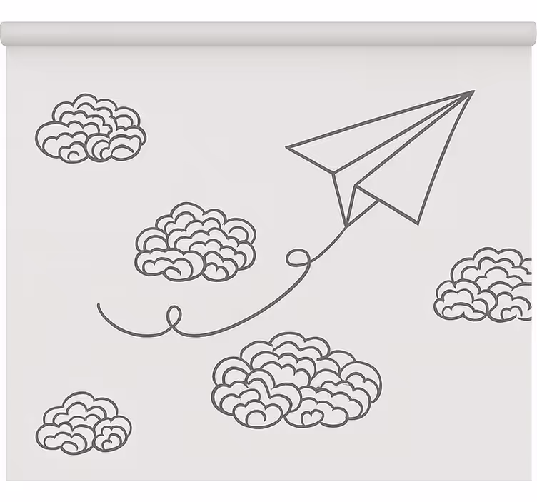 Rollo fenster skandinavisch minimalistische papierflieger - TenStickers