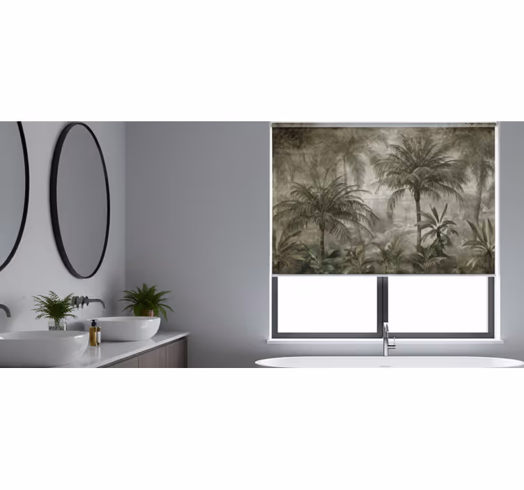Rollo fenster bäume minimalistischer palmenwald - TenStickers