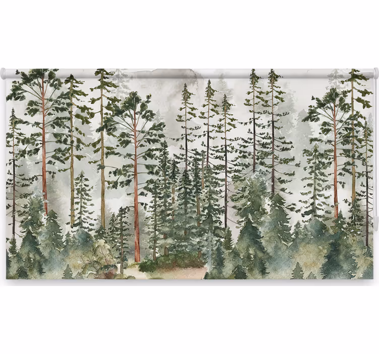 Rollo fenster bäume waldgarten wanddeko - TenStickers