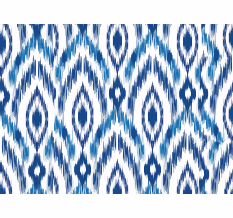Rollo fenster muster blaues ikat muster - TenStickers