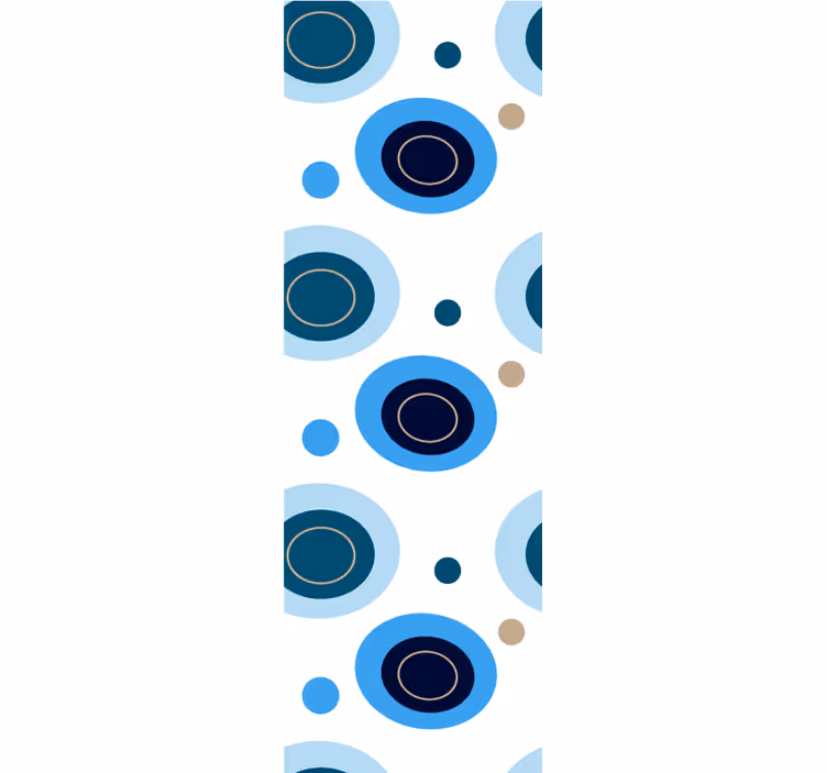 Rollo fenster büro mit blauen blumenpunkten - TenStickers