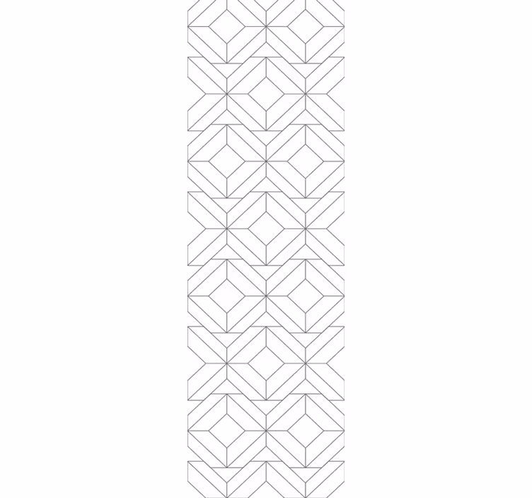 Rollo fenster büro mit geometrischem weißen muster - TenStickers
