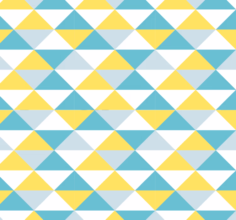 Rollo fenster büro gelbe und blaue geometrische fliesen - TenStickers