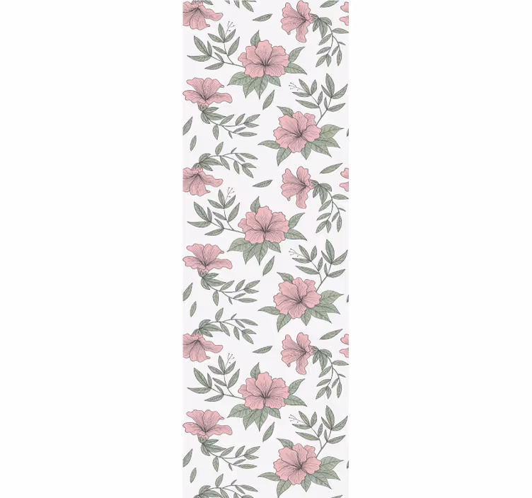 Rollo fenster esszimmer mit pinkem blumenmuster - TenStickers