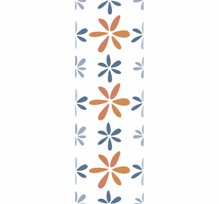 Rollo fenster esszimmer mit floralen geometrischen mustern - TenStickers