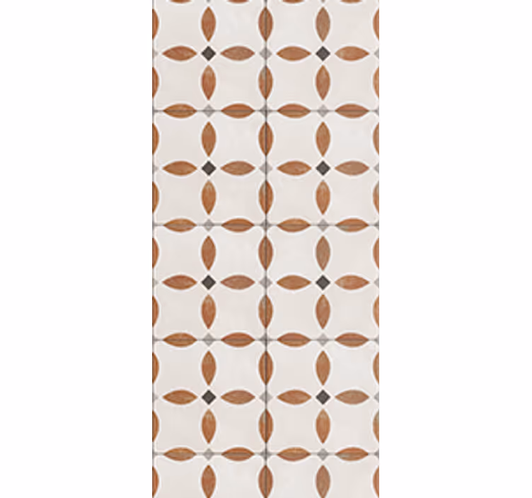 Küchenfenster rollo mit beigem geometrischem muster - TenStickers