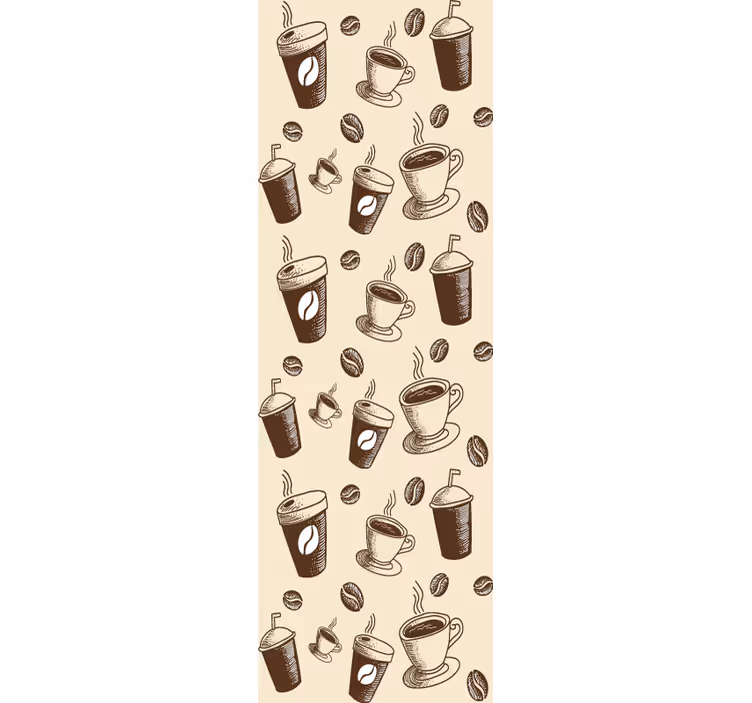 Küchenfenster rollo mit kaffeemotiv design - TenStickers